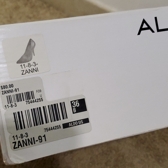 Aldo Zanni Black Suede Point Toe Pump Heels - Picture 9 of 9